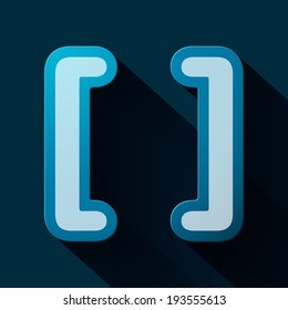 Volume icons symbol: Brackets . Colorful modern Style.