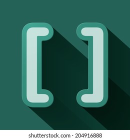 Volume icons symbol: Brackets . Colorful modern Style.