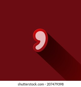 Volume icons symbol: comma . Colorful modern Style.