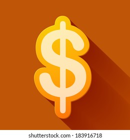 Volume icons symbol: Dollar sign . Colorful modern Style.