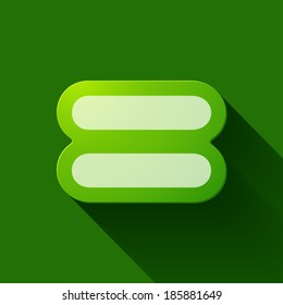 Volume icons symbol: Equal sign . Colorful modern Style.