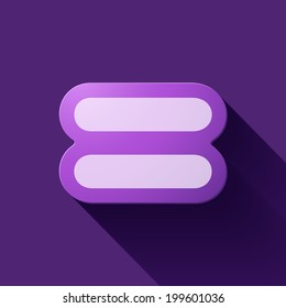 Volume icons symbol: Equal sign . Colorful modern Style.