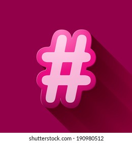 Volume icons symbol: Number sign . Colorful modern Style.