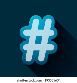 Volume icons symbol: Number sign . Colorful modern Style.