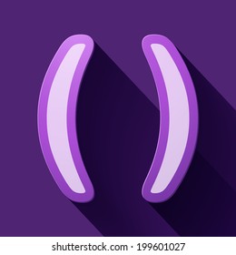 Volume icons symbol: Parentheses . Colorful modern Style.