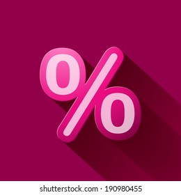 Volume icons symbol: Percent sign . Colorful modern Style.