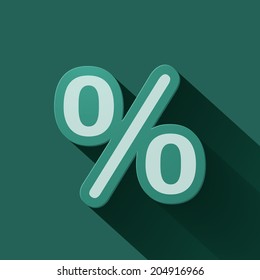 Volume icons symbol: Percent sign . Colorful modern Style.