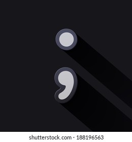 Volume icons symbol: Semicolon . Colorful modern Style.