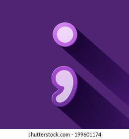 Volume icons symbol: Semicolon . Colorful modern Style.