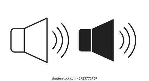 Iconos de volumen, símbolos de Vector. cartel plano lleno