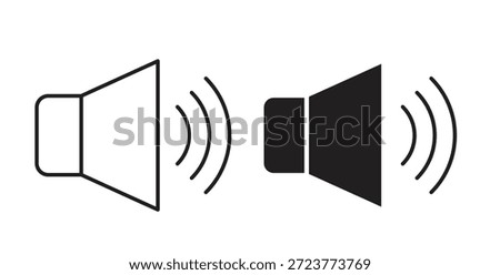 Volume icons, vector symbols. filled flat sign