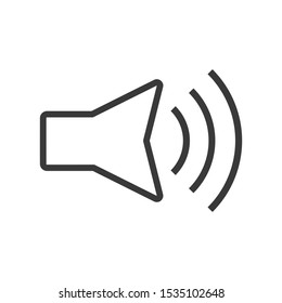 Volume up indicator icon in simple vector style