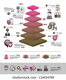 volume infographics and web icons