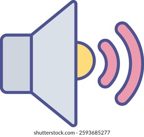Volume Isolated Vector Icon illustration with isolated background 