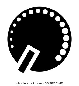 volume knob icon isolated sign symbol vector illustration - high quality black style vector icons

