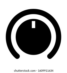 volume knob icon isolated sign symbol vector illustration - high quality black style vector icons
