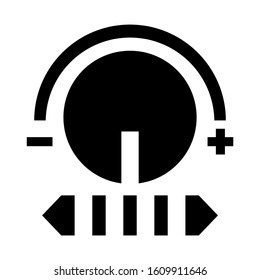volume knob icon isolated sign symbol vector illustration - high quality black style vector icons
