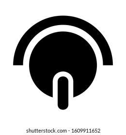 volume knob icon isolated sign symbol vector illustration - high quality black style vector icons
