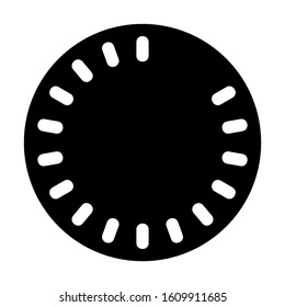 volume knob icon isolated sign symbol vector illustration - high quality black style vector icons
