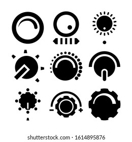 volume knob icon isolated sign symbol vector illustration - Collection of high quality black style vector icons
