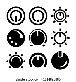 volume knob icon isolated sign symbol vector illustration - Collection of high quality black style vector icons
