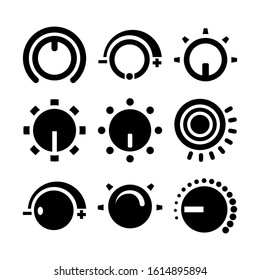 volume knob icon isolated sign symbol vector illustration - Collection of high quality black style vector icons
