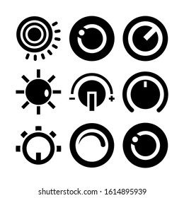 volume knob icon isolated sign symbol vector illustration - Collection of high quality black style vector icons
