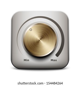 Volume knob icon, vector