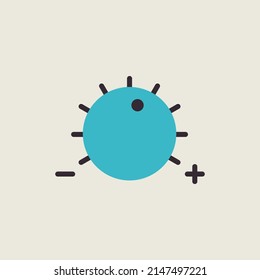 Volume knob vector icon. Music sign. Graph symbol for music and sound web site and apps design, logo, app, UI