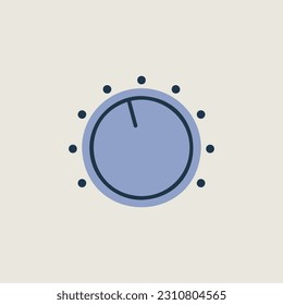 Volume knob vector icon. Music sign. Graph symbol for music and sound web site and apps design, logo, app, UI