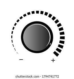 Icono vectorial del botón de volumen. botón de volumen sobre fondo blanco. Icono de botón de volumen simple.