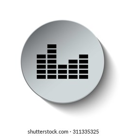 Volume Level icon. Audio icon. Sound icon. Media icon. Illustration. Vector. EPS 10
