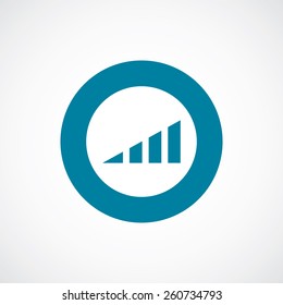 volume level icon bold blue circle border, white background  
