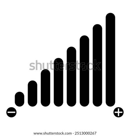 Volume level icon. speaker volume and audio volume symbol. vector illustration