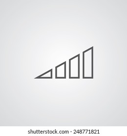 volume level outline thin symbol, dark on white background, logo editable, creative template 