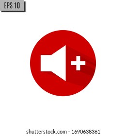 volume up line art icon vector