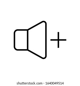 volume up line art vector icon - ui icon vector