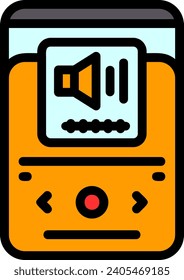 Volume Line Filled Vector Icon Design
