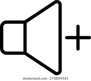 volume up line icon illustration vector