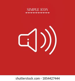 Volume line icon, outline vector illustration.