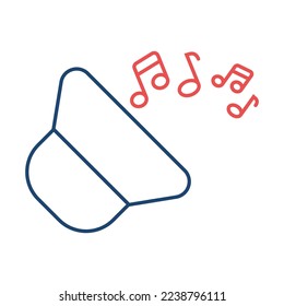 Icono universal de línea de volumen ui ux símbolo de elemento.