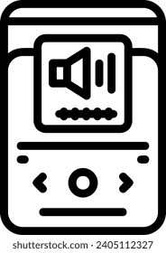 Volume Line Vector Icon Design