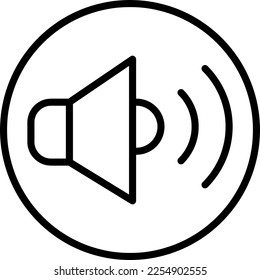Volumen - Icono de vector de línea Icono de moda ilustración de estilo sobre fondo blanco..eps