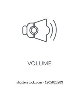 Volume linear icon. Volume concept stroke symbol design. Thin graphic elements vector illustration, outline pattern on a white background, eps 10.