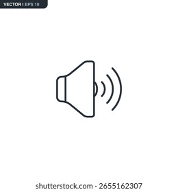 Volume, linear style sign for mobile concept and web design. Symbol, logo illustration. Pixel perfect vector graphics