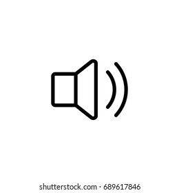 volume loudspeaker line black icon