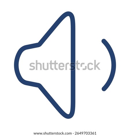 Volume low icon flat illustration outline logo