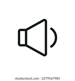 Volume Low Icon Symbol Black Outline High Quality Vektorgrafik. EPS10