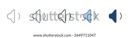 Volume low icon Symbol set collection
