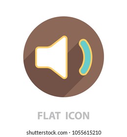 volume low sign. line icon 